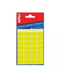ETIQUETAS 12X18 RECTANGULARES AMARILLAS APLI 2750
