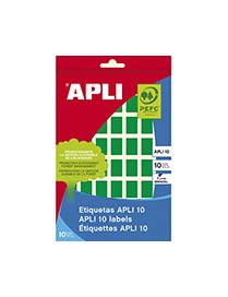 ETIQUETAS DE 12X18 RECTANGULARES VERDES APLI 2753