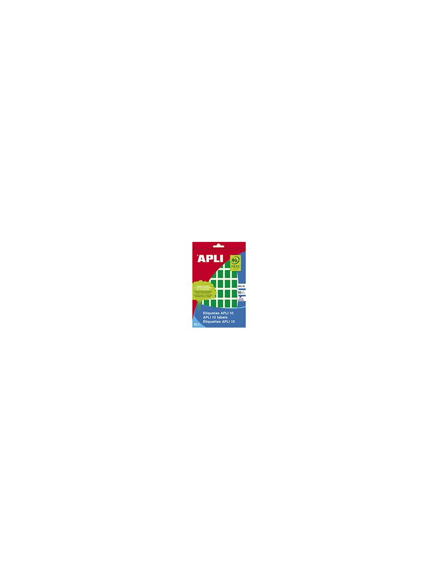 ETIQUETAS DE 12X18 RECTANGULARES VERDES APLI 2753