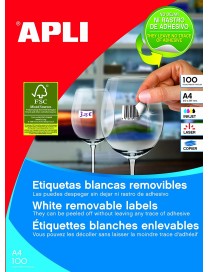 CAJA 100 HOJAS ETIQUETAS 36.8X23.8 APLI 3051