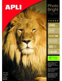 PAPEL FOTOGRAFICO BRILLO 240 GR 20 HOJAS APLI 4454