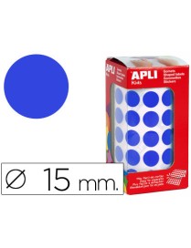 ROLLO GOMETS REDONDOS 15 MM. AZUL APLI