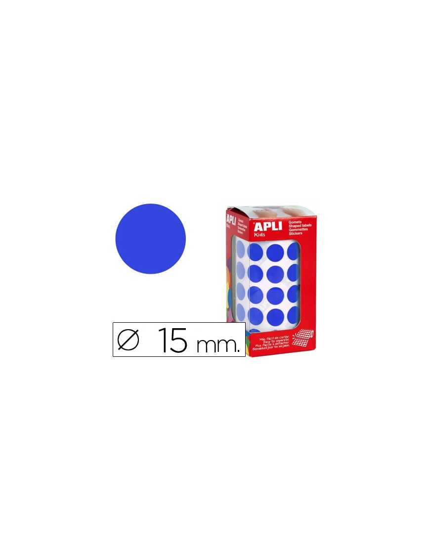 ROLLO GOMETS REDONDOS 15 MM. AZUL APLI