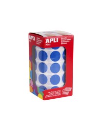 ROLLO GOMETS REDONDOS 20 MM AZULES APLI.