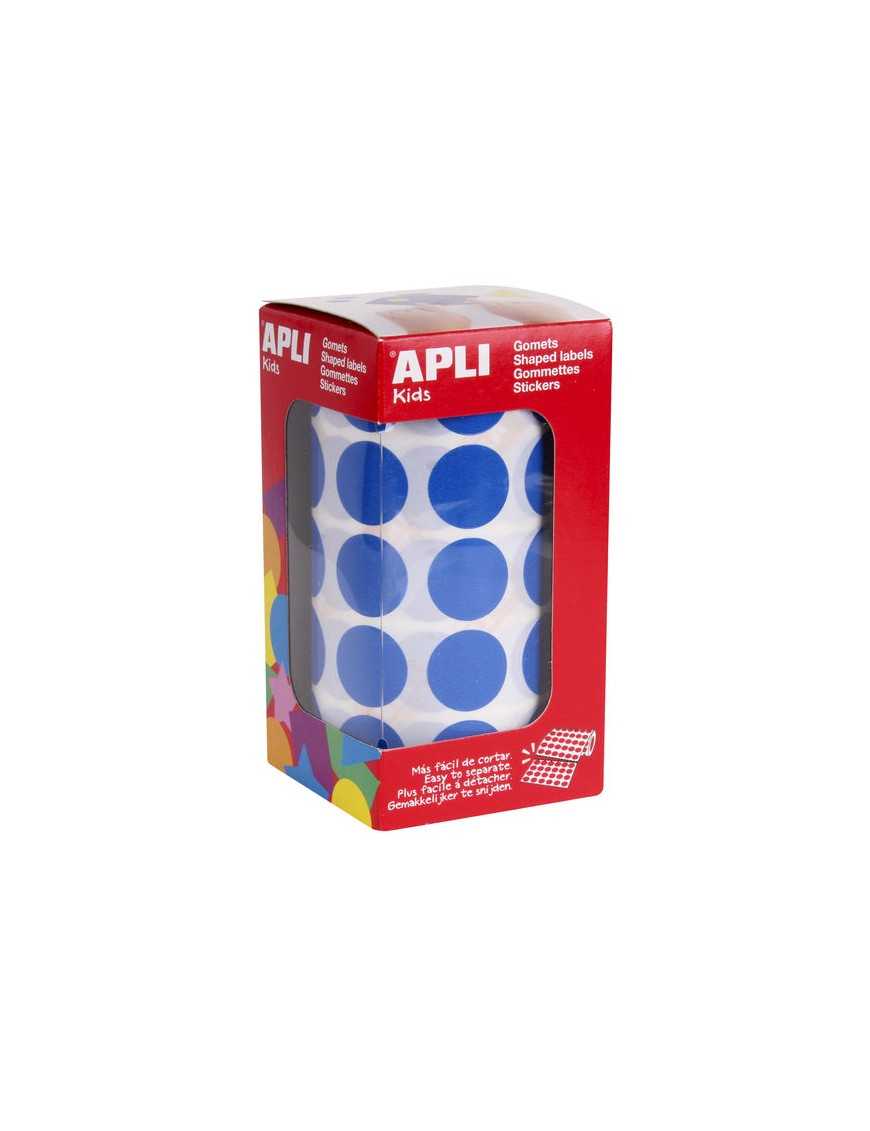 ROLLO GOMETS REDONDOS 20 MM AZULES APLI.