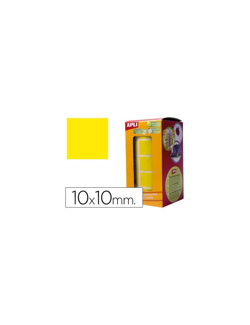 ROLLO GOMETS CUADRADOS AMARILLOS 10 MM. APLI