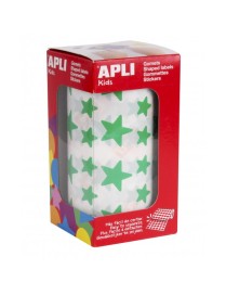 ROLLO GOMETS ESTRELLAS SURTIDAS VERDE APLI