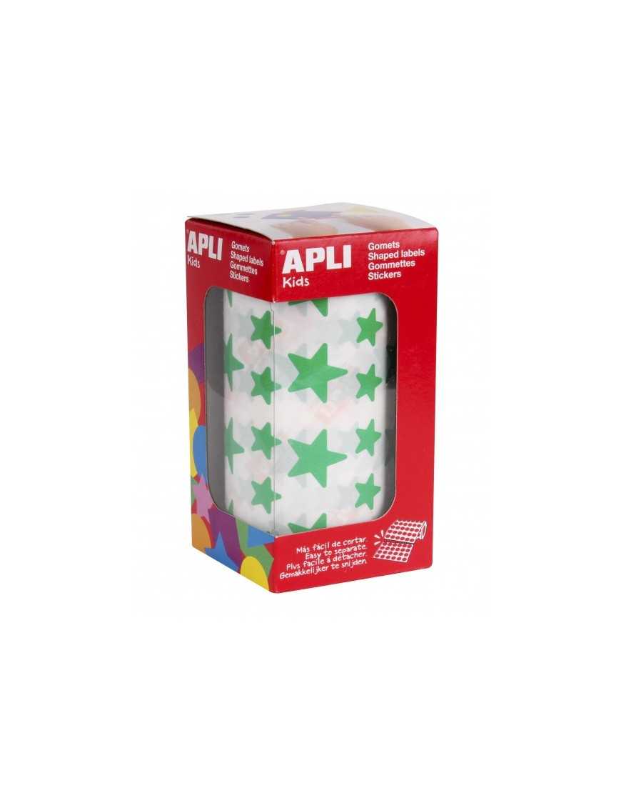 ROLLO GOMETS ESTRELLAS SURTIDAS VERDE APLI