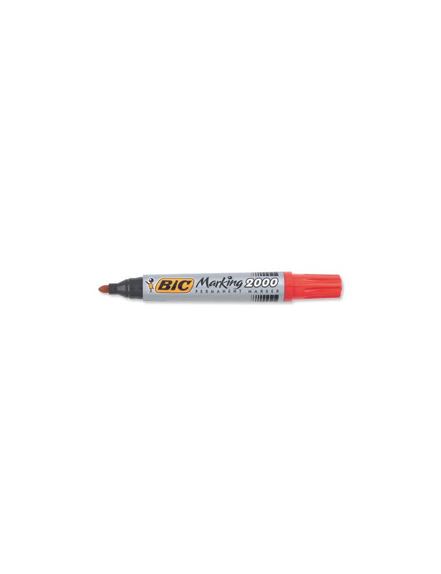 ROTULADOR BIC 2000 PUNTA REDONDA PERMANENTE ROJO