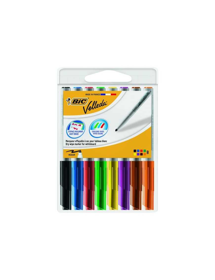 ROTULADOR BIC VELLEDA PACK 8 COL 1741.