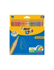 LAPICES COLOR BIC TROPICOLOR C/ 24 UND.
