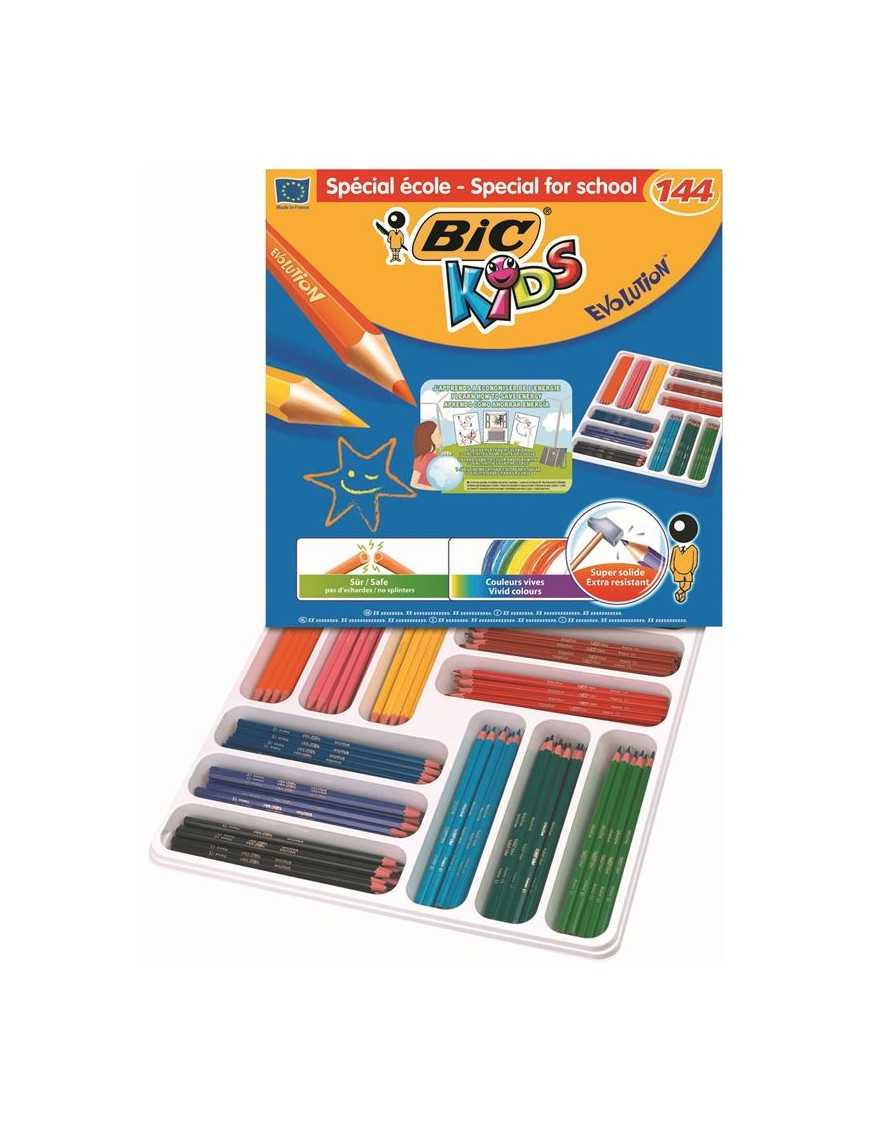 LAPICES COLOR BIC KIDS EVOLUTION 144UDS