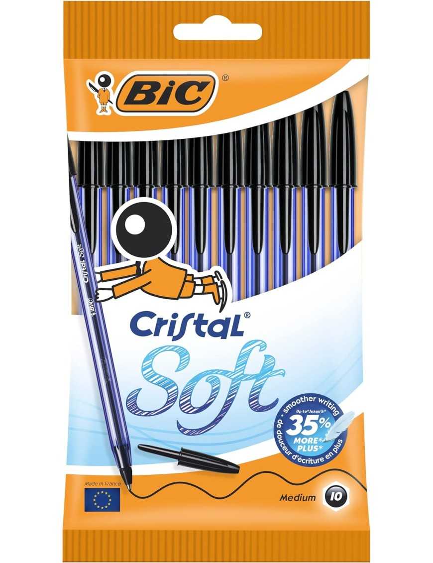 BOLIGRAFO BIC CRISTAL SOFT NEGRO