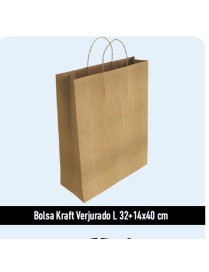 BOLSA DE PAPEL KRAFT 34+14X40 NATURAL