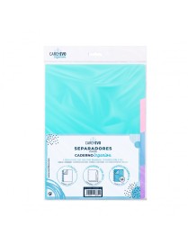 SEPARADORES CARCHIVO INGENIOX A5 PP PASTEL 4 POSIC