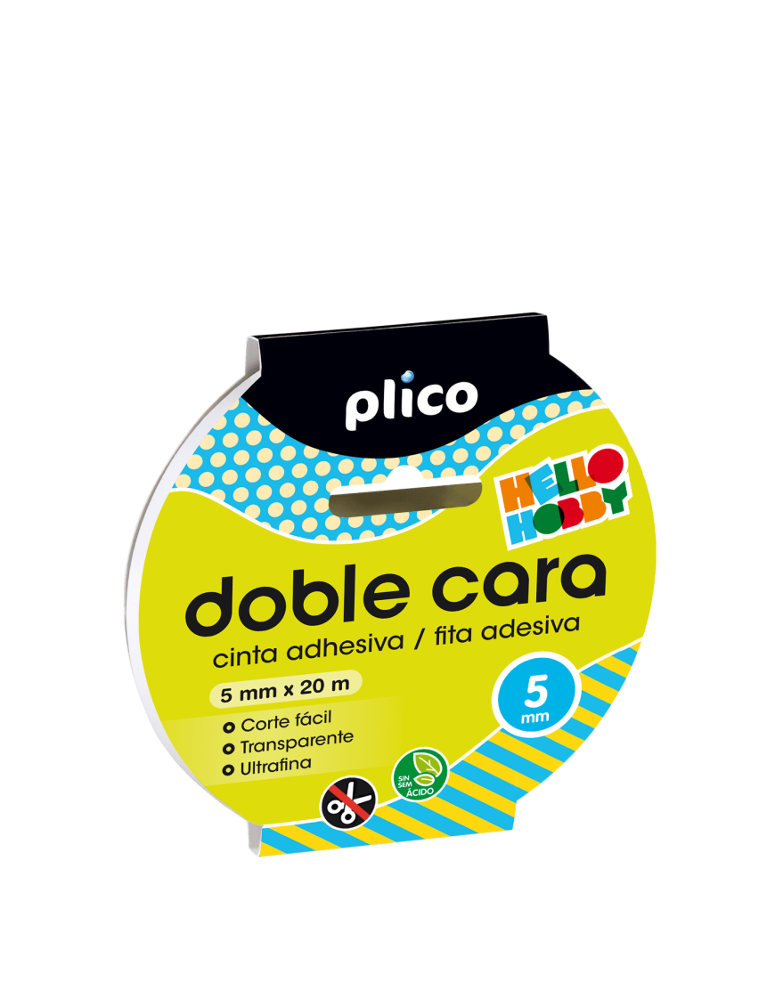 CINTA ADHESIVA DOBLE CARA 5MM X 20 M