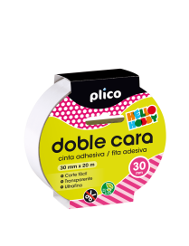 CINTA DOBLE CARA 20 METROS X 30 MM PLICO
