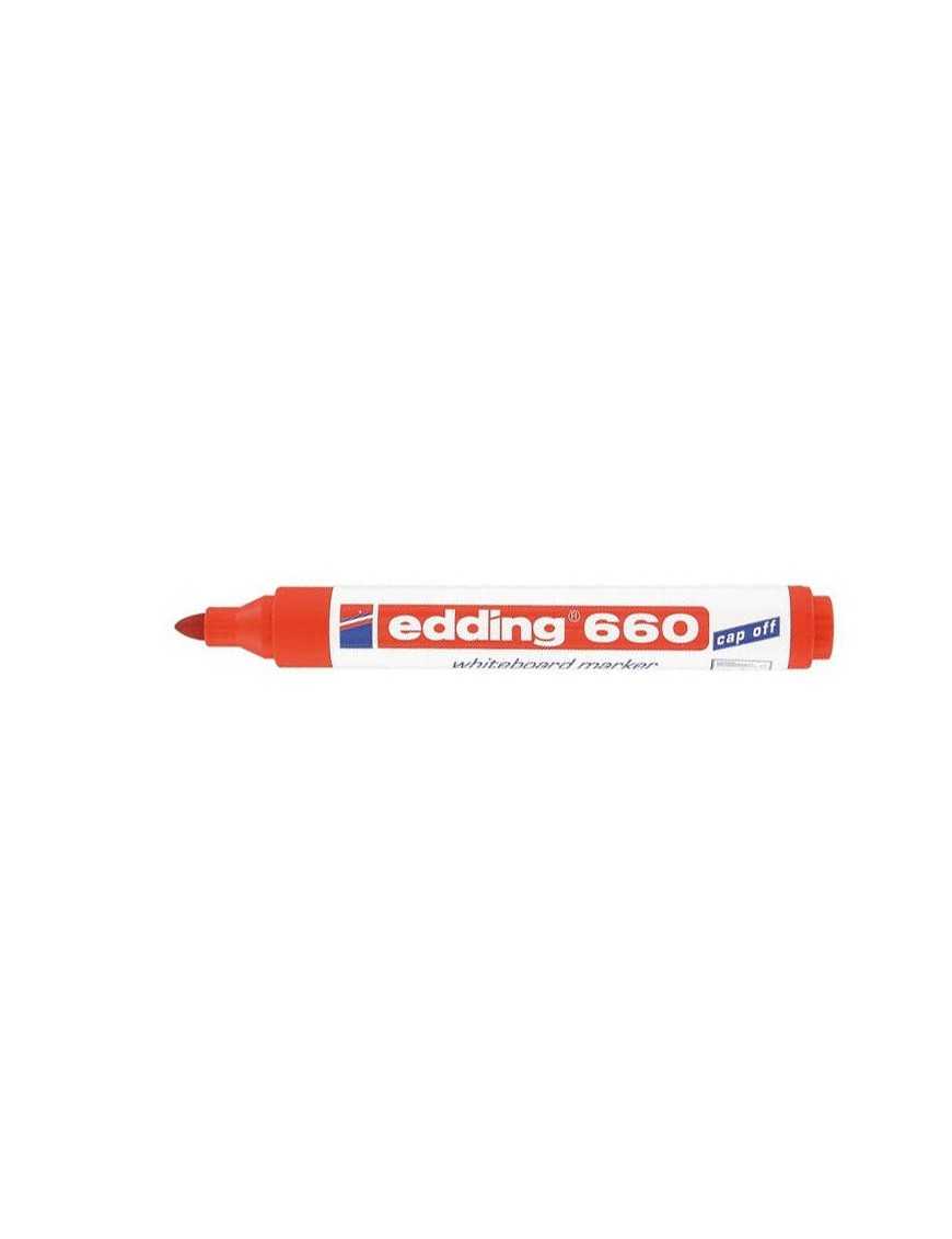 ROTULADOR EDDING PIZARRA BLANCA 660 ROJO.
