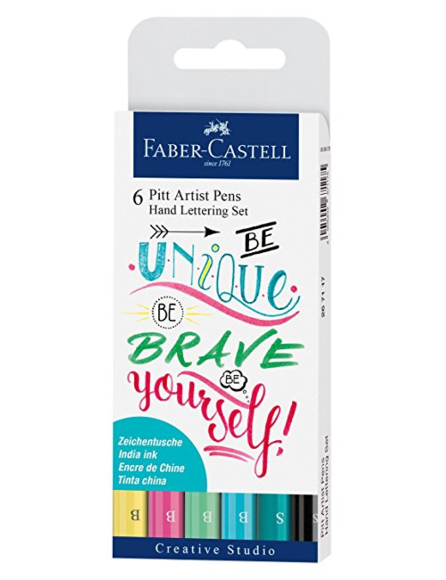 ESTUCHE 6 ROTULADORES HAND LETTERING COLOR PASTEL