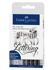 ESTUCHE 7 ROTULADORES HAND LETTERING PITT ARTIST