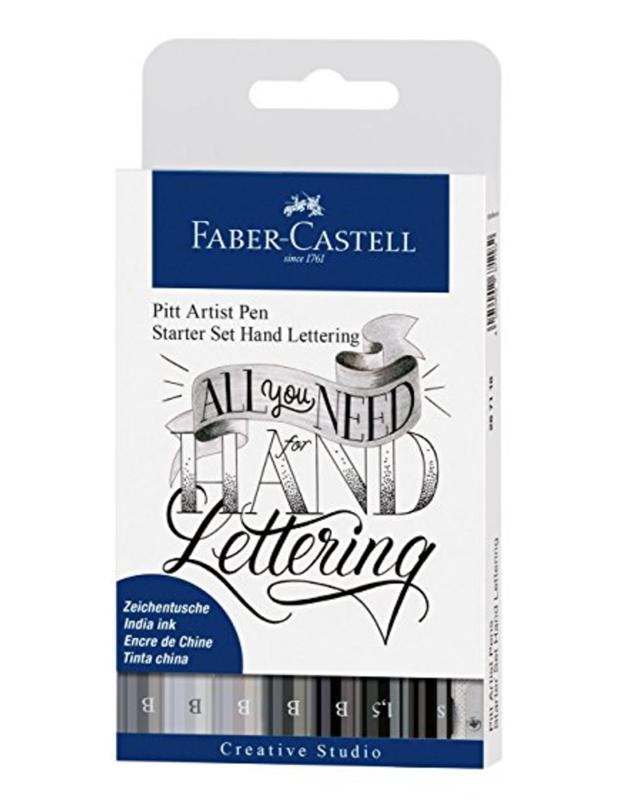 ESTUCHE 7 ROTULADORES HAND LETTERING PITT ARTIST