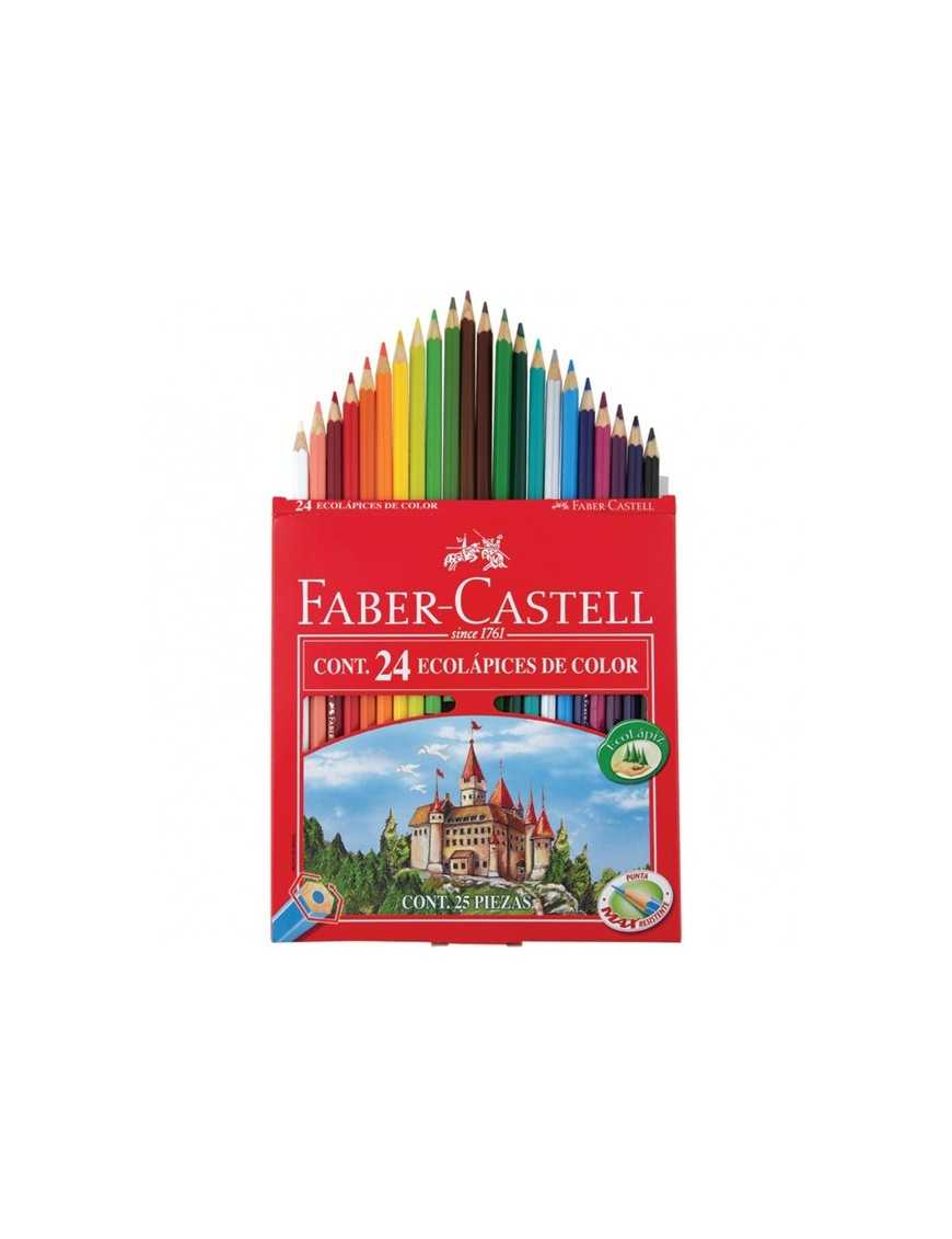 LAPICES COLORES ECOLAPIZ C/24 FABER CASTELL.