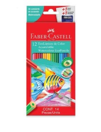 LAPICES COLORES ACUARELABLES C/12 FABER CASTELL.