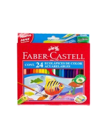 LAPICES COLORES ACUARELABLES C/24 FABER CASTELL.