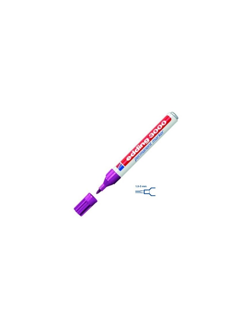 ROTULADOR PERMANENTE EDDING 3000 MAGENTA 1,5-3MM.
