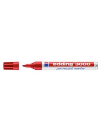 ROTULADOR PERMANENTE EDDING 3000 ROJO 1,5-3MM PR.