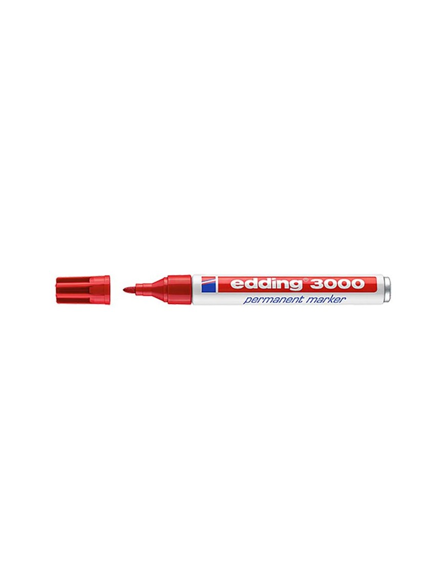 ROTULADOR PERMANENTE EDDING 3000 ROJO 1,5-3MM PR.