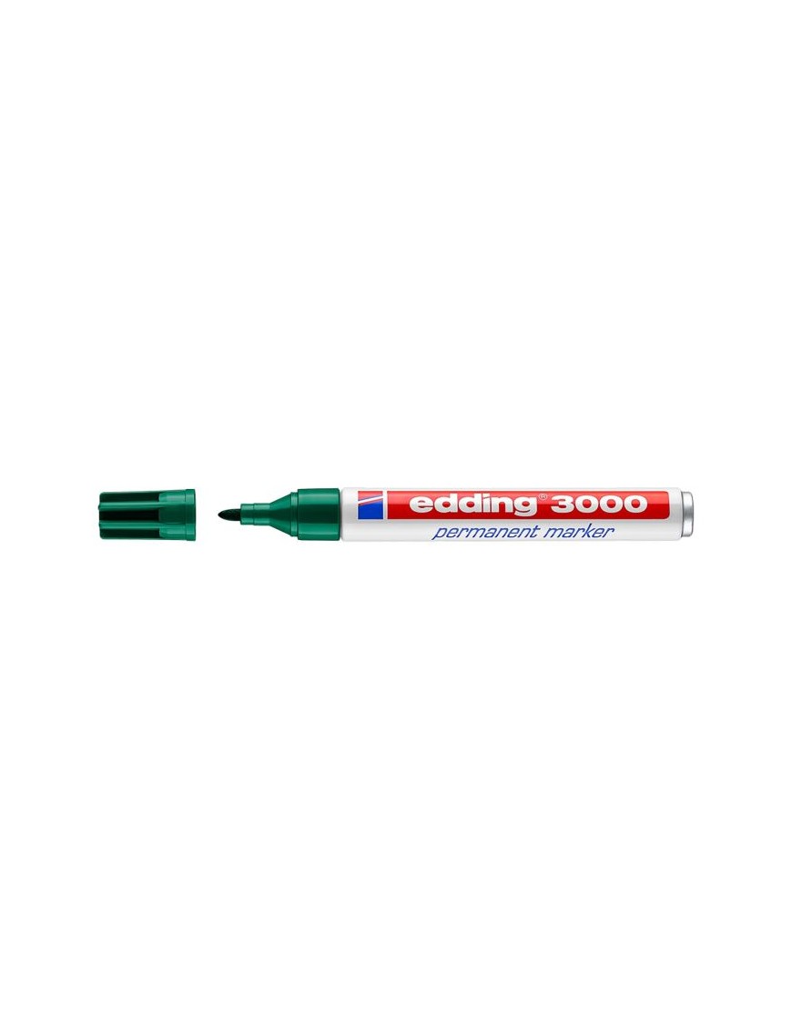 ROTULADOR PERMANENTE EDDING 3000 VERDE. 1,5-3MM PR