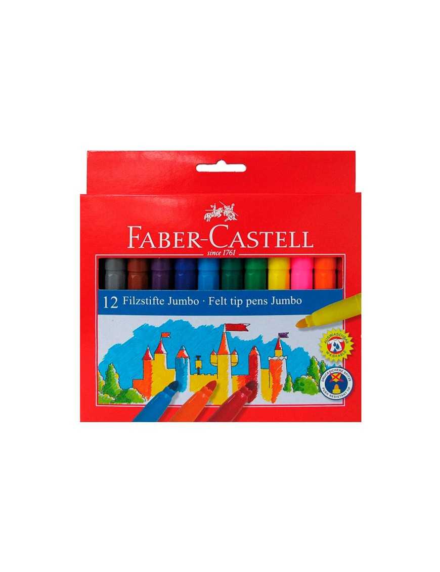 ROTULADORES JUMBO ESCOLAR FABER CASTELL C/12