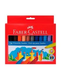 ROTULADORES JUMBO ESCOLAR FABER CASTELL C/24