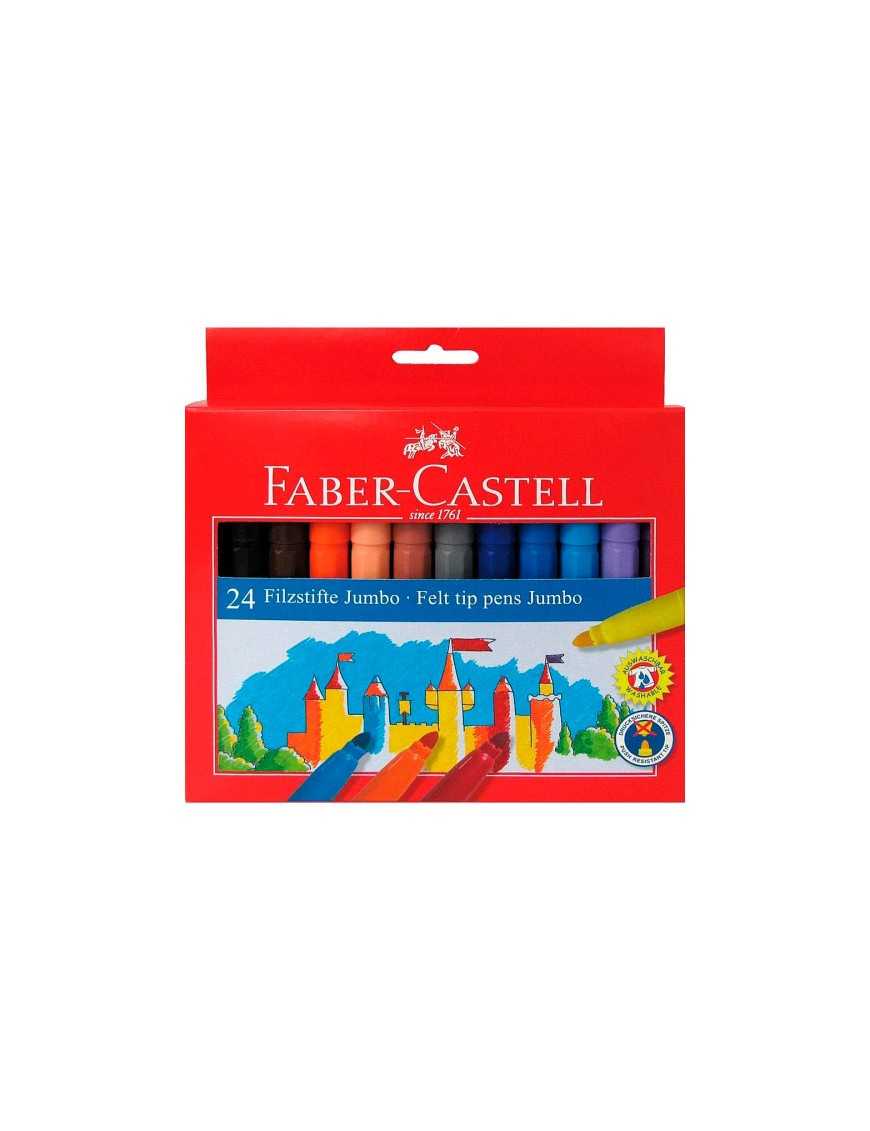 ROTULADORES JUMBO ESCOLAR FABER CASTELL C/24