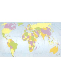 MAPA MUDO PLANISFERIO POLITICO 4 COLORES