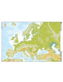 MAPA MUDO DE EUROPA FISICO 4 COLORES PACK 50