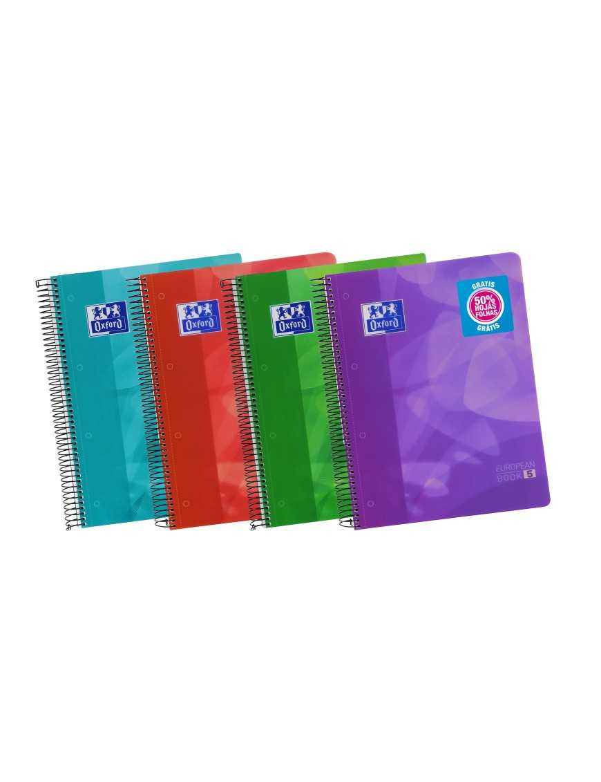 BLOC EUROPANBOOK 5 T. PLÁSTICO A4+ 120H.5X5 OXFORD