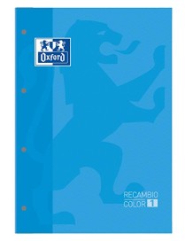 RECAMBIO DE 80 HOJAS AZUL TURQUESA OXFORD