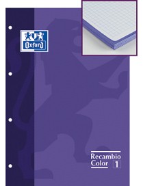 RECAMBIO DE 80 HOJAS MALVA OXFORD