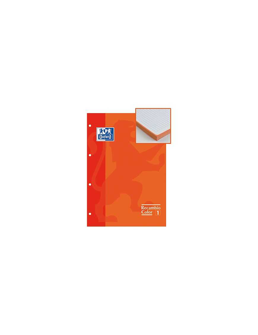 RECAMBIO DE 80 HOJAS NARANJA OXFORD