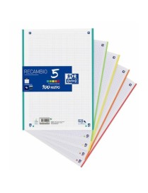 RECAMBIO 100 +20 OXFORD MULTICOLOR A4 CUADRI 5X5