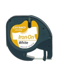 CINTA DYMO LETRATAG NEGRO BLANCO 12X2 ROPA.