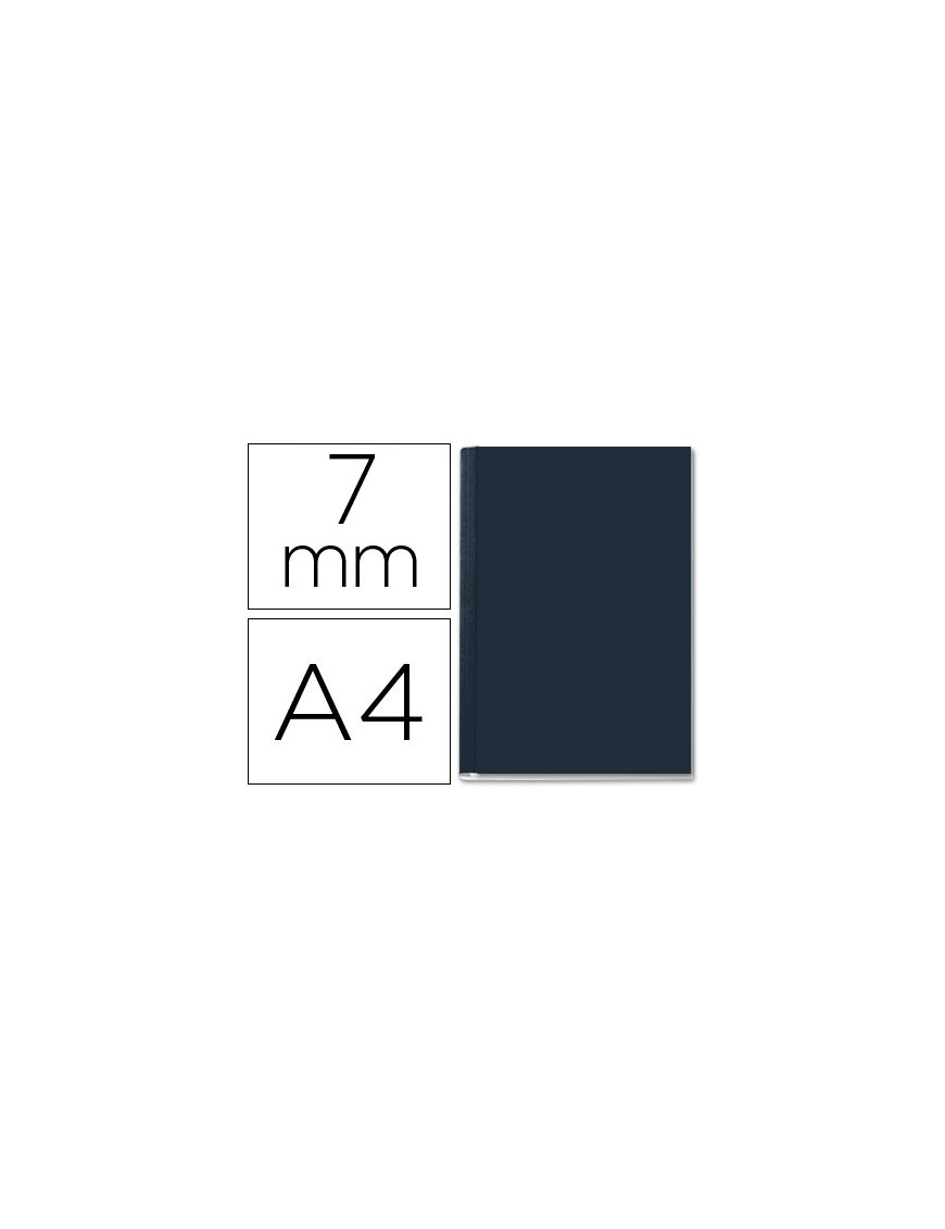 TAPA ENCUADERNAR 7 MM CHANNEL A NEGRA RIGIDA 7391-