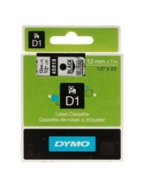 CINTA DYMO (45013) NEGRO BLANCO 12MMX7M. S0720530
