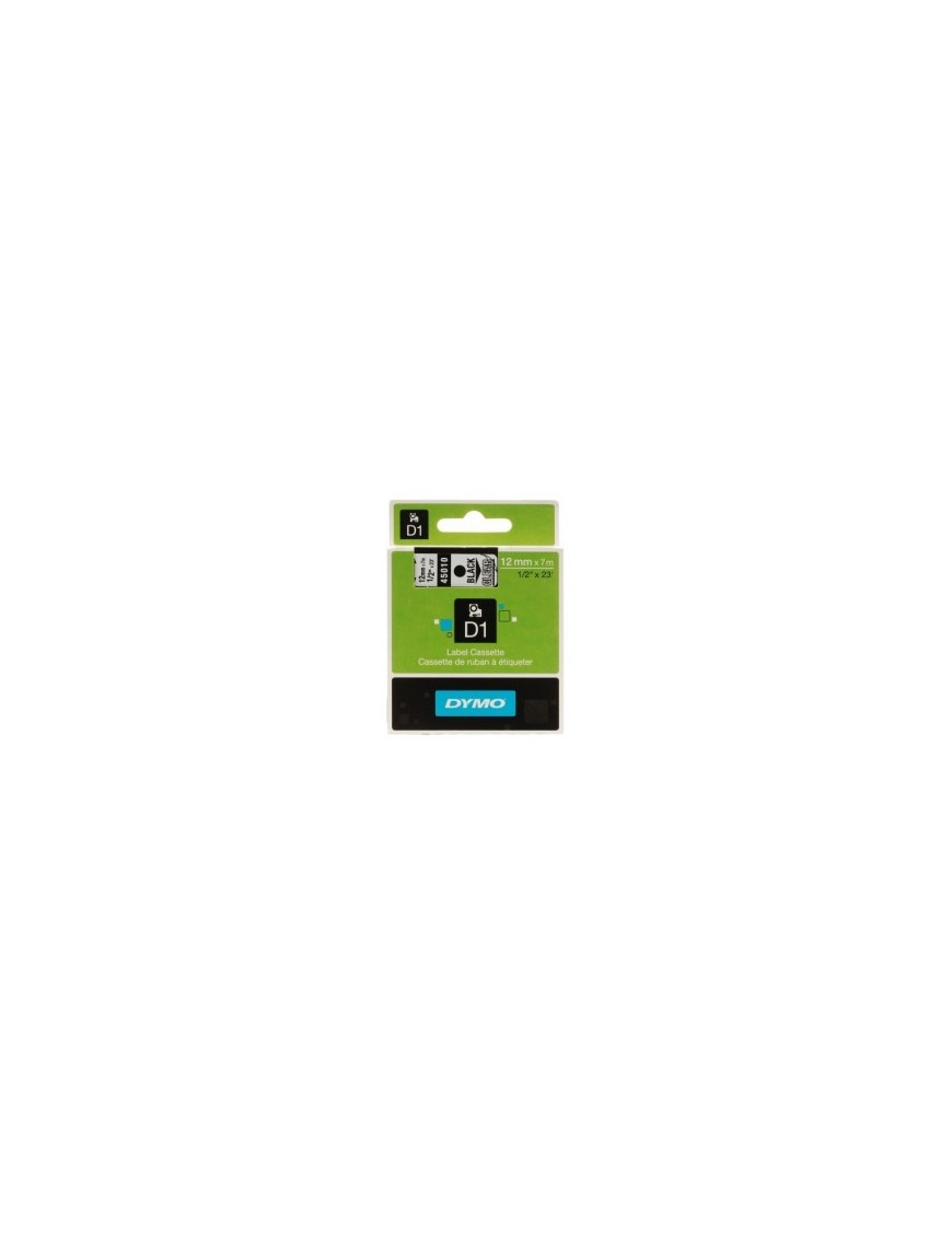 CINTA DYMO (45013) NEGRO BLANCO 12MMX7M. S0720530