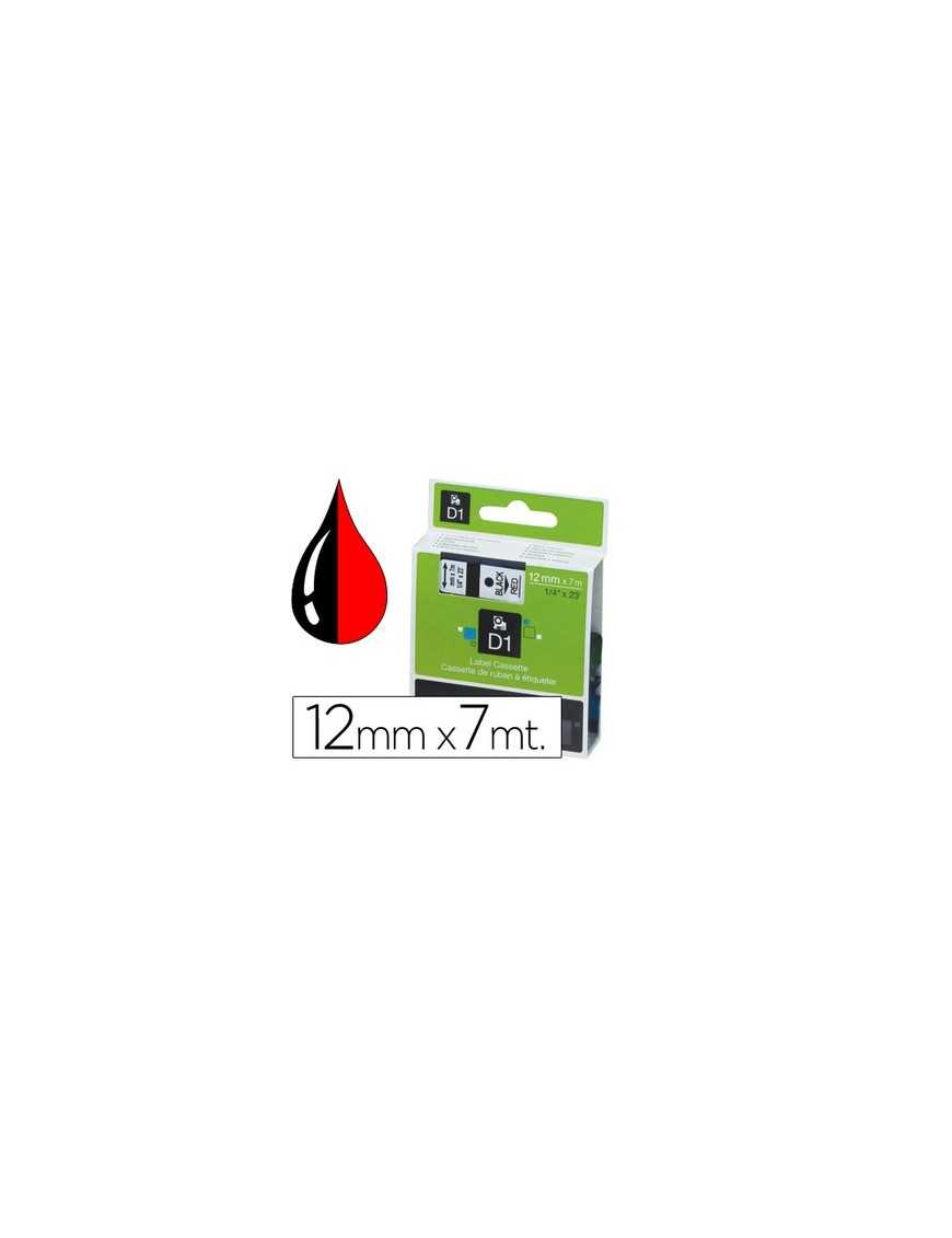 CINTA DYMO D1 (45017) NEGRO ROJO 12MMX7M.