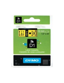 CINTA DYMO D1 (45018) NEGRO AMARIL 12MMX7M.