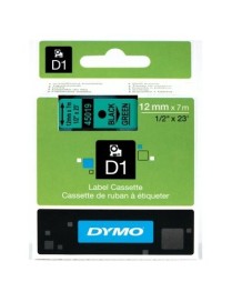 CINTA DYMO D1 (45019) NEGRO VERDE 12MMX7M.