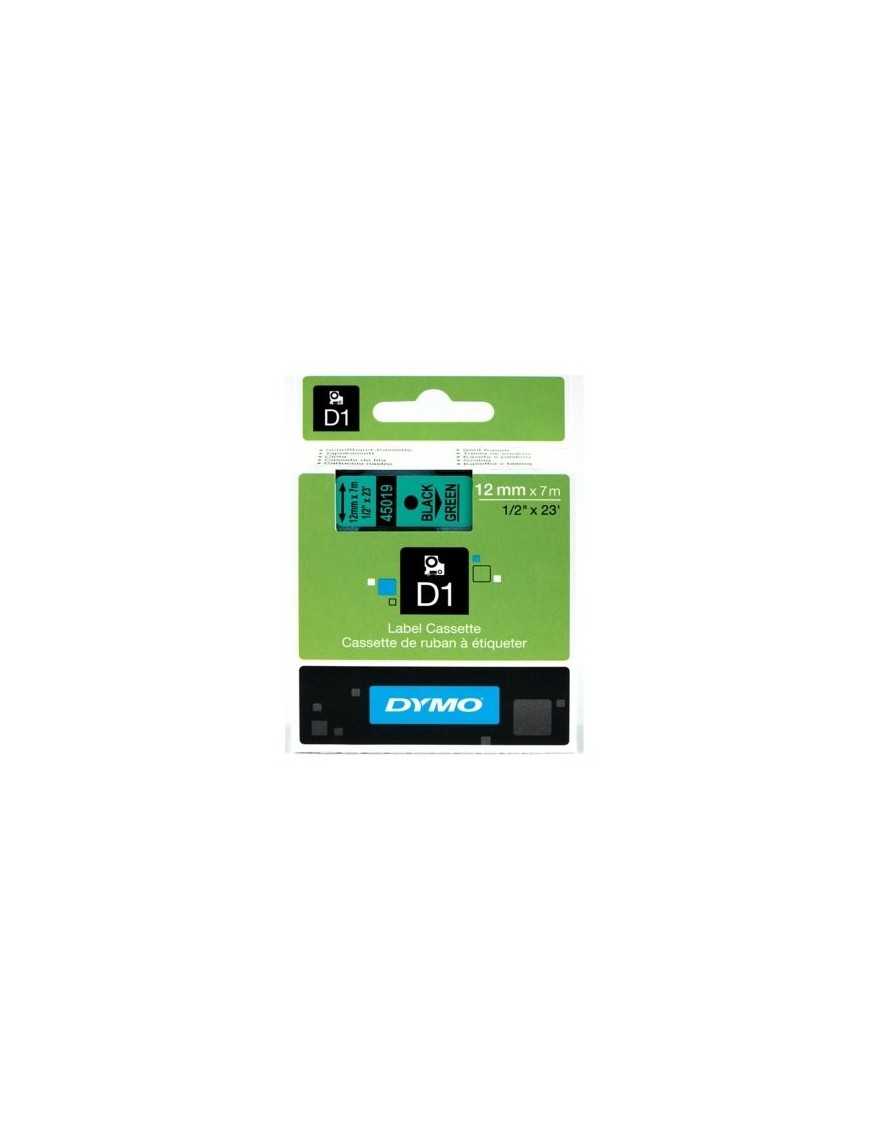 CINTA DYMO D1 (45019) NEGRO VERDE 12MMX7M.